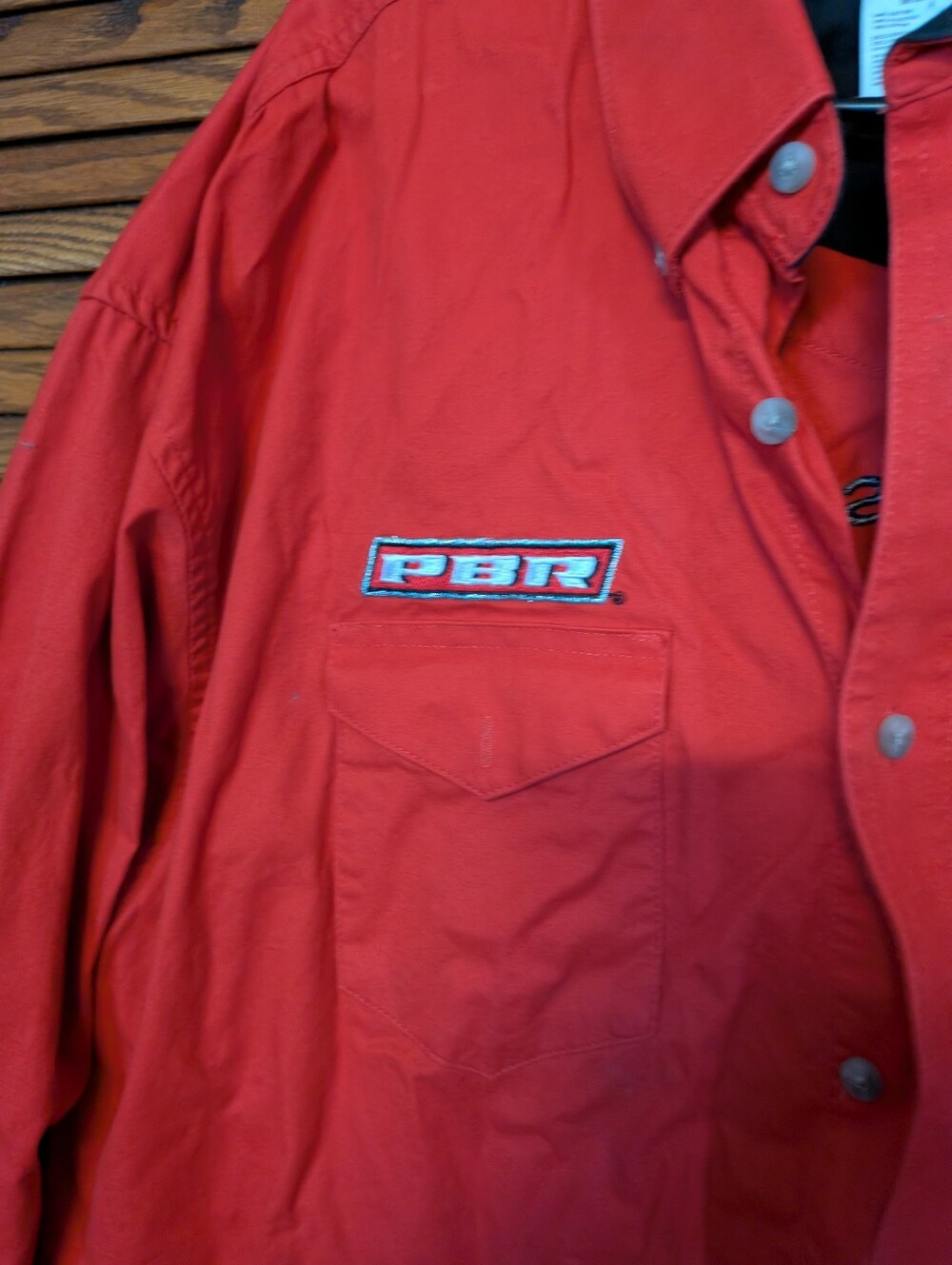 Wrangler‎ PBR Red Button Down Rodeo Shirt Men's Size XXL - Picture 3 of 8